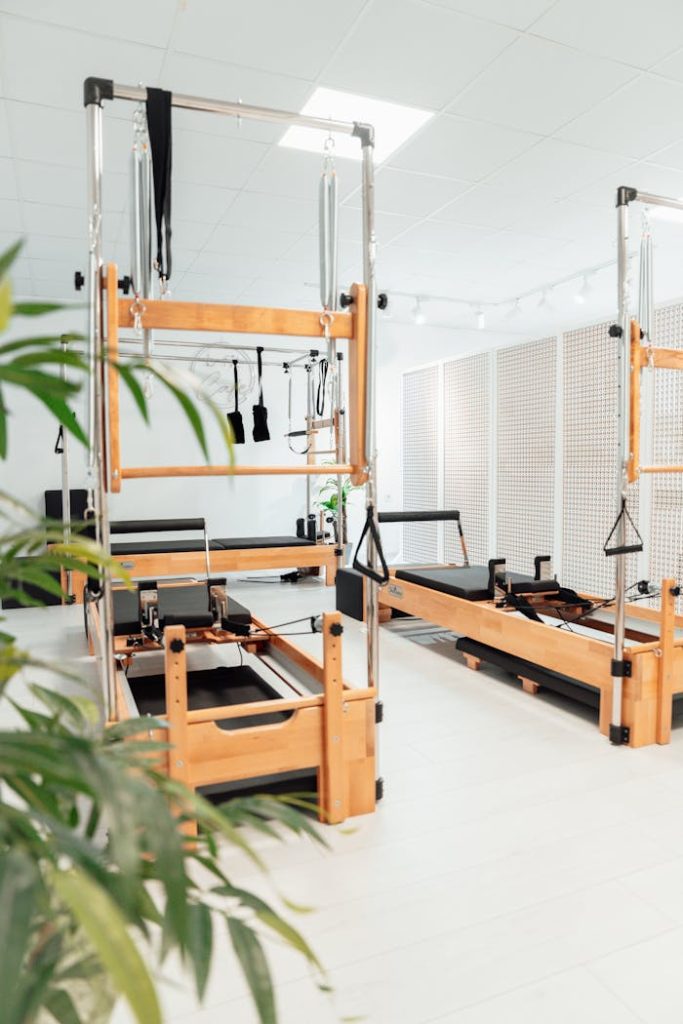 Spacious Pilates studio in Yalova, Türkiye featuring tower reformers and natural lighting.